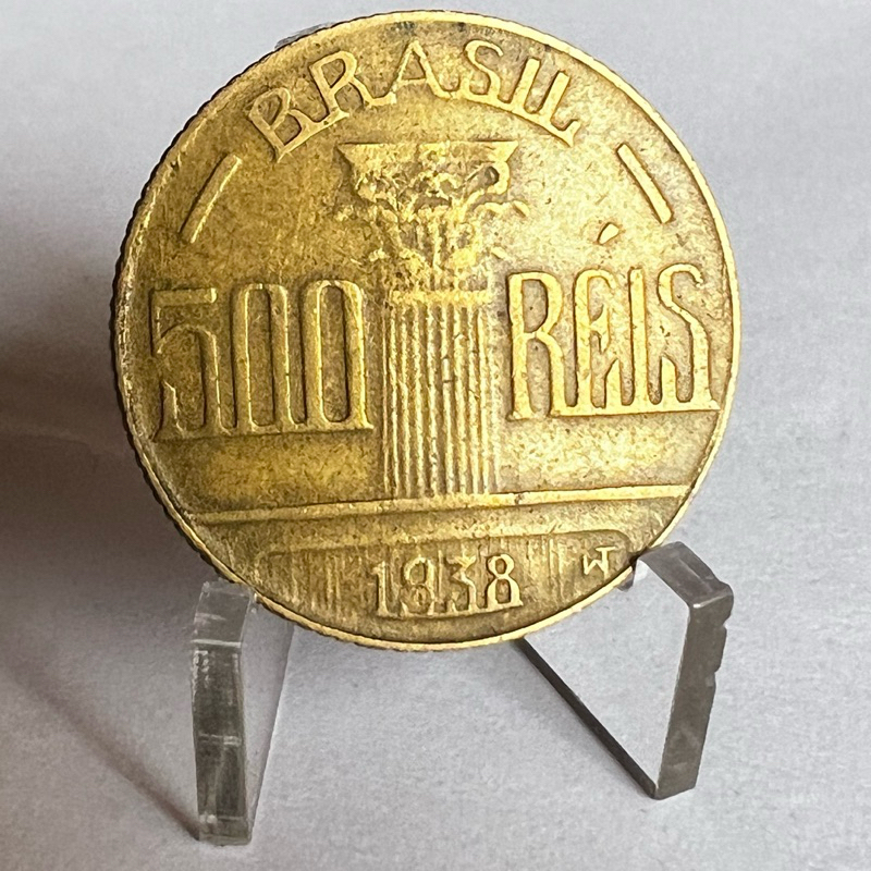 500 Réis 1938 Regente Feijó Bronze Alumínio Coleção Moeda do Brasil