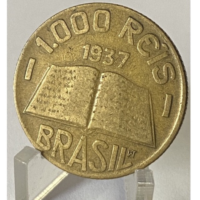 1000 Réis 1937 Anchieta Data Escassa Colecao Moeda do Brasil