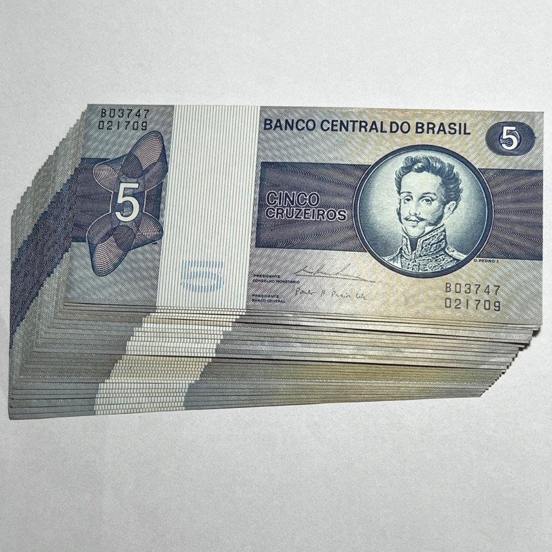 C133 a C136 Cedula 5 Cruzeiros D. Pedro I