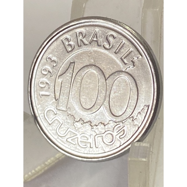 Detalhes do 100 Cruzeiro Peixe-boi 1993 Moeda Série Fauna Aquática Aço