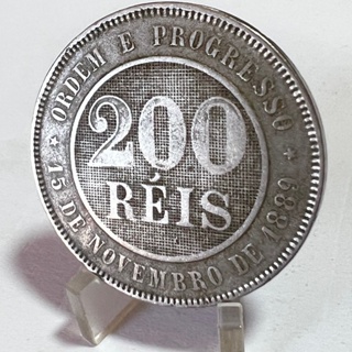 200 Réis 1893 Moeda da República Coleção Nacional em Oferta na Shopee