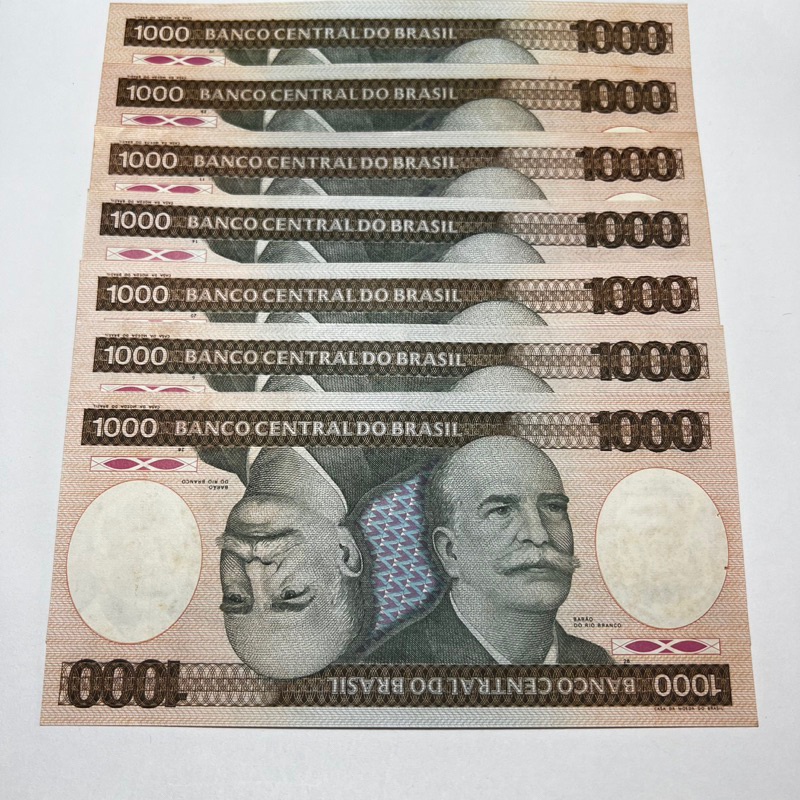 C162 a C165 Cedula do Brasil 1000 Mil Cruzeiro Barão do Rio Branco