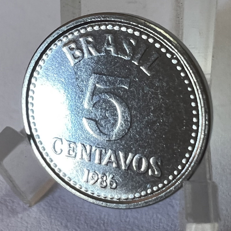 5 Centavos 1986 Moeda Brasão da República Aço