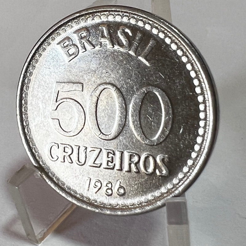 500 Cruzeiros 1986 Moeda Brasão da República Aço