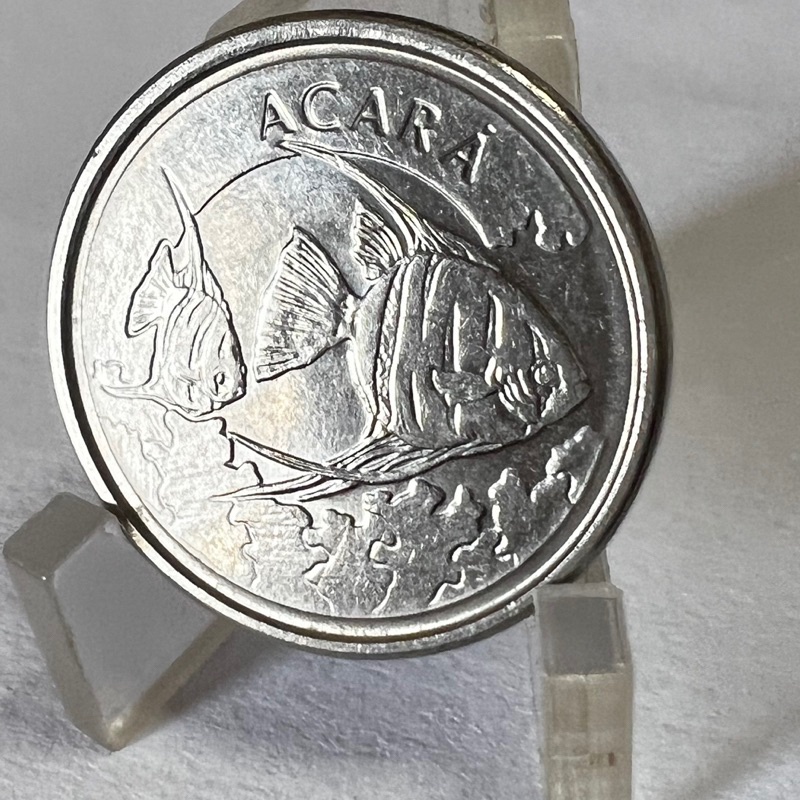 1000 Cruzeiros Acará 1993 Moeda Serie Fauna Aquática Peixe Aço