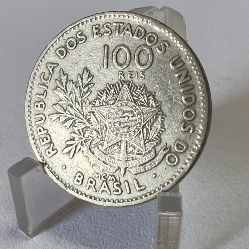 100 Réis 1901 Moeda MCMI Antiga do Brasil