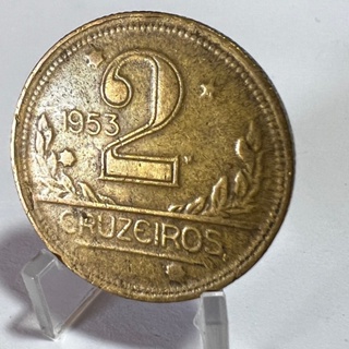 2 Cruzeiros 1953 Moeda Mapa do Brasil Bronze Alumínio em Oferta na Shopee