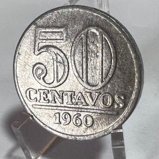 50 Centavos 1960 Moeda de Alumínio Data Escassa em Oferta na Shopee