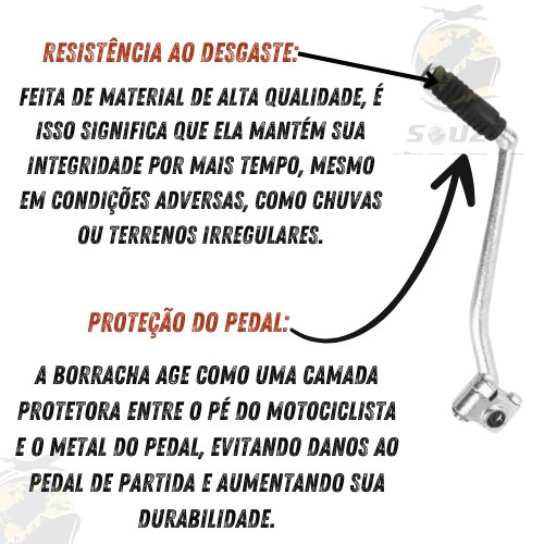 Detalhes do Borracha Pedal De Partida Titan 150 Até 2008 125 Até 2017