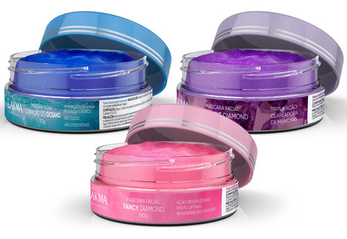 Kit Lakma Máscaras Jóias Raras Diamod Fancy Magestic Oceano