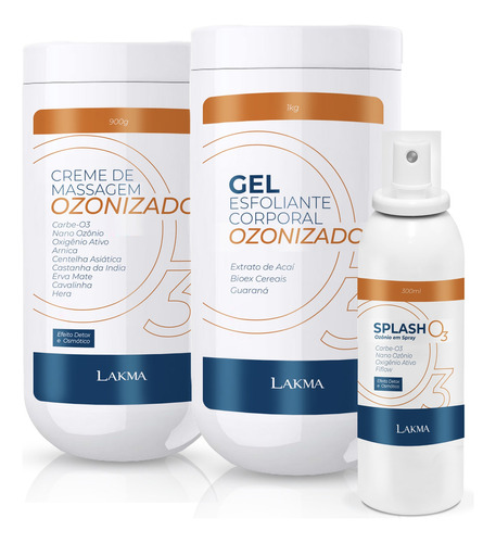 Kit Ozonio Corporal Lakma ( 3 Produtos) Fragrância Neutro