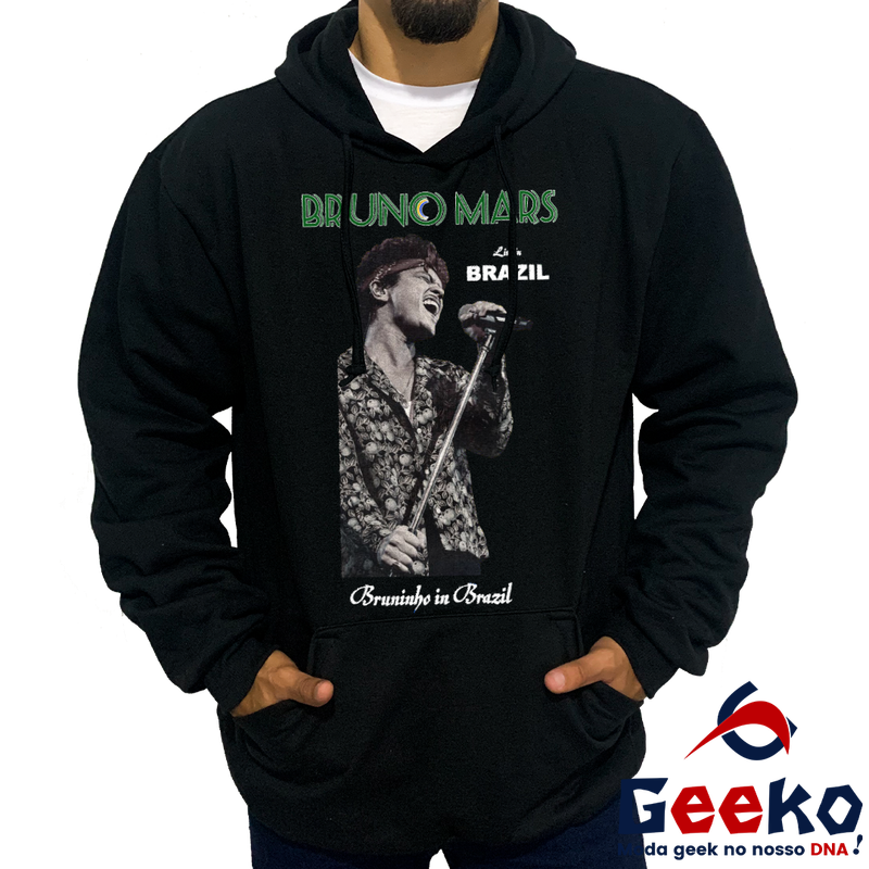 Moletom Canguru Bruno Mars Live in Brazil 2024 Bruninho Brasil Geeko 03