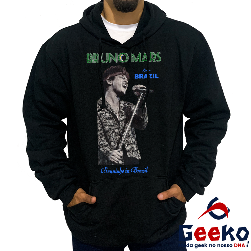 Moletom Canguru Bruno Mars Live in Brazil 2024 Bruninho Brasil Geeko 02