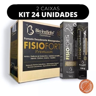 24 Pomada Massageadora Fisiofort Preta Premium 150g || Bio Instinto. em Oferta na Shopee