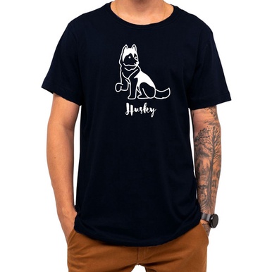 Camiseta Pet Husky Siberiano Cachorro Cão Raça Present Natal