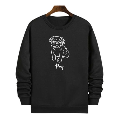 Blusa Moletom Gola Pet Pug Cachorro Raça Cão Presente Natal