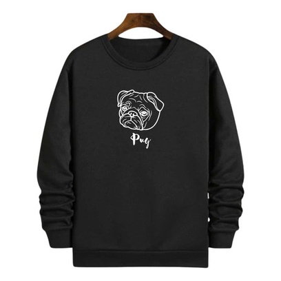 Blusa Moletom Gola Pet Pug Cachorro Cão Raça Presente Natal