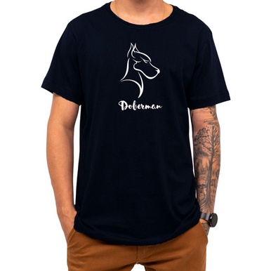 Camiseta Pet Doberman Cachorro Raça Cão Presente Natal Roupa