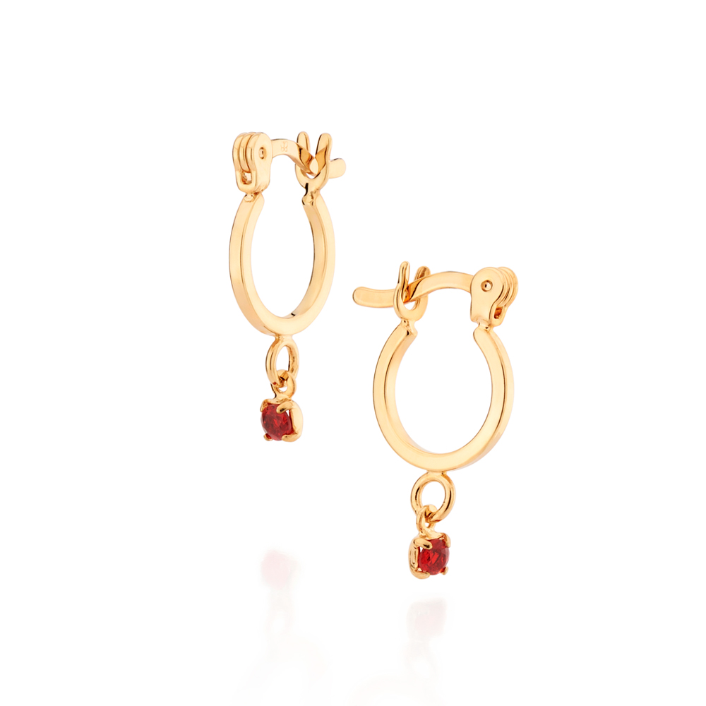 Rommanel Brinco Argola Com Cristais 527162 Vb