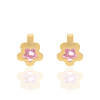 Rommanel Brinco Infantil Flor Com Cristal 0,6 Cm 524292 Vb R em Oferta na Shopee