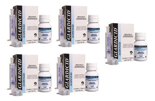 Kit 5 Antibiótico Giardicid Suspensão - 50 mL em Oferta na Shopee