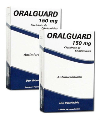 Kit 2 Antimicrobiano Cepav Oralguard com 14 Comprimidos - 150 mg em Oferta na Shopee