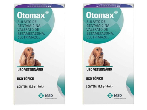 Kit 2 Pomada Otológica MSD Saúde Animal Otomax - 12,5 g em Oferta na Shopee
