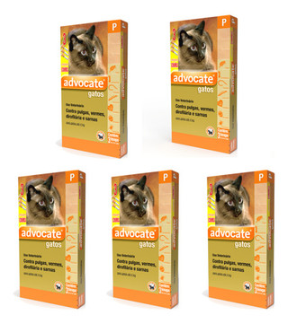 Kit 5 Advocate Elanco 0,4 mL para Gatos até 4 Kg - 3 Bisnagas em Oferta na Shopee