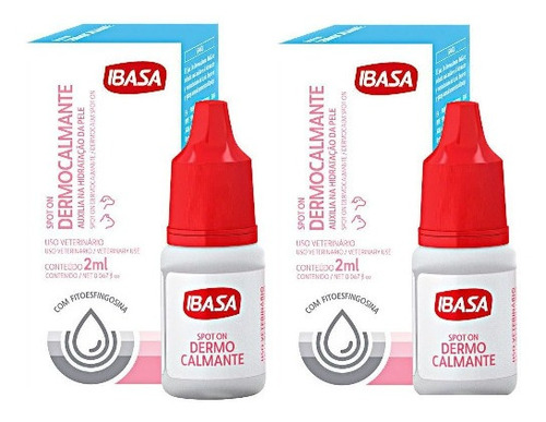 Kit 2 Spot on Dermocalmante Ibasa para Cães e Gatos - 2 mL