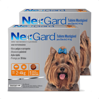 Kit 2 Antipulgas e Carrapatos NexGard 11,3 mg para Cães de 2 a 4 Kg - 1 Tablete em Oferta na Shopee