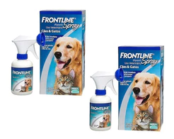 Kit 2 Antipulgas e Carrapatos Frontline Spray para Cães e Gatos - 250 mL