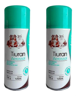 Kit 2 Tiuran Aerossol Sarnicida Duprat para Cães e Gatos - 125ml em Oferta na Shopee