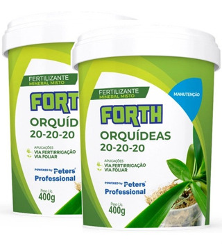 Kit 2 Fertilizante Forth Peters para Orquídeas 20-20-20 - 400 g em Oferta na Shopee