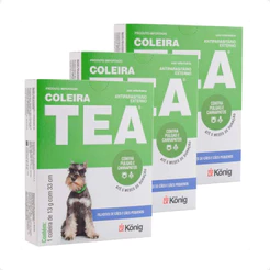 Kit 3 Coleira Antiparasitária Externo König 33 cm para Cães - 13 g