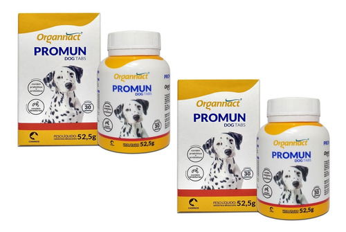 Kit 2 Suplemento Organnact Promun Dog Tabs - 30 Tabletes