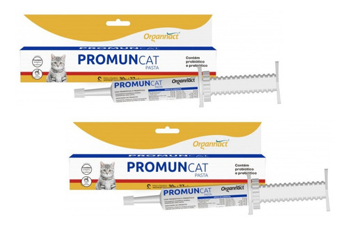 Kit 2 Suplemento Organnact Promun Cat Pasta - 27 mL