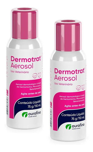 Kit 2 Ourofino Dermotrat Aerosol - 75 g em Oferta na Shopee