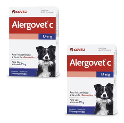 Kit 2 Antialérgico Coveli Alergovet C - 1,4 mg