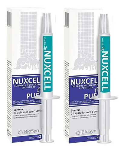 Kit 2 Suplemento Vitamínico Biosyn Nuxcell Pufa - 1 Aplicador em Oferta na Shopee