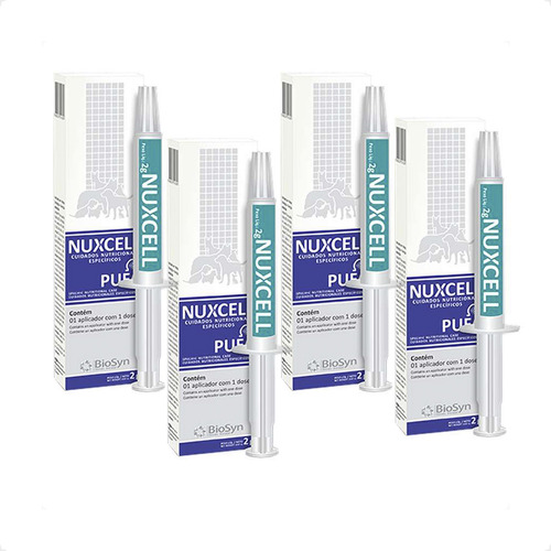 Kit 4 Nuxcell Pufa Biosyn Suplemento Vitamínico - 1 Aplicador em Oferta na Shopee