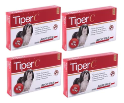 Kit 4 Antipulgas Brouwer Tiper C para Cães até 15 Kg