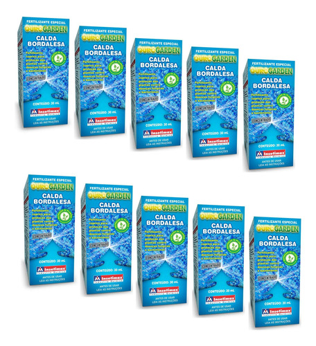 Kit 10 Calda Max OuroGarden Insetimax - 30ml