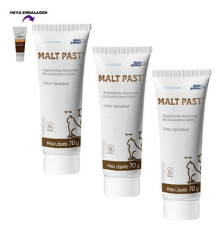 Kit 3 Suplemento Mundo Animal Cat & Co. Malt Paste para Gatos - 70 g em Oferta na Shopee