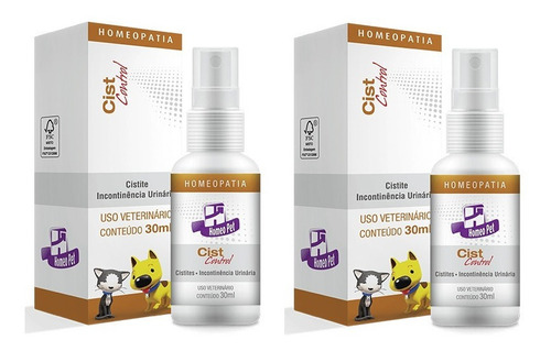 Kit 2 Sistema de Terapia Real H Homeo Pet Cist Control - 30 mL