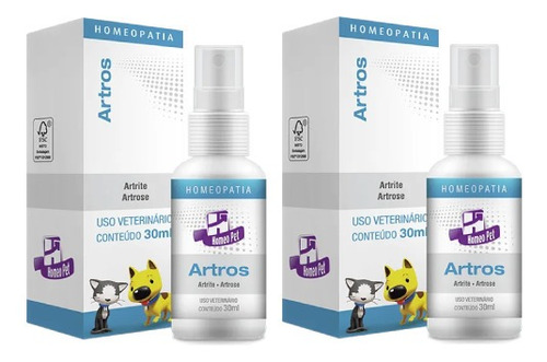 Kit 2 Sistema de Terapia Real H Homeo Pet Artros - 30 mL em Oferta na Shopee