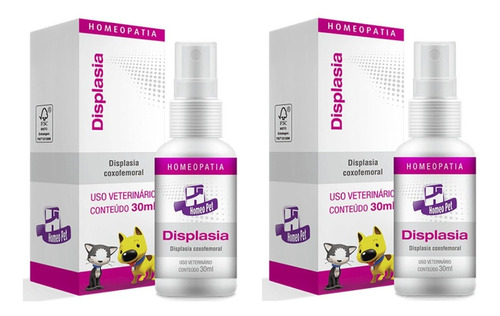 Kit 2 Sistema de Terapia Real H Homeo Pet Displasia - 30 mL