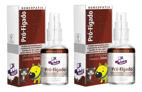 Kit 2 Sistema de Terapia Real H Homeo Pet Pró-Fígado - 30 mL
