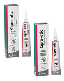 Kit 2 Pomada Otológica Syntec Cipro Otic para Cães - 15 g
