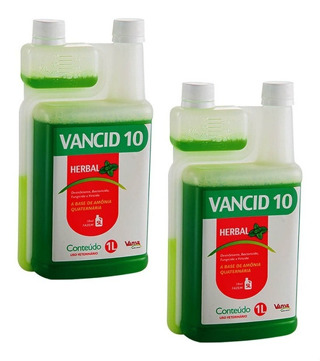 Kit 2 Desinfetante Bactericida Vansil Vancid 10 - 1 Litro em Oferta na Shopee