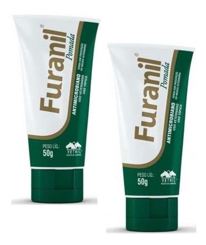 Kit 2 Antimicrobiano Furanil Pomada para Cães e Gatos - 50 g em Oferta na Shopee